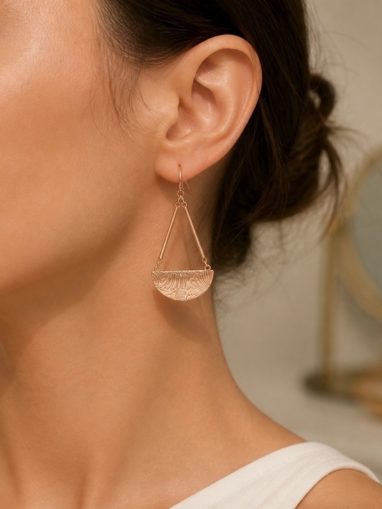 Jewelry - Delicate Half-Moon Drop Earrings